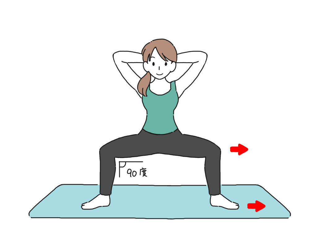 内ももの筋肉を鍛えるトレーニングイラスト